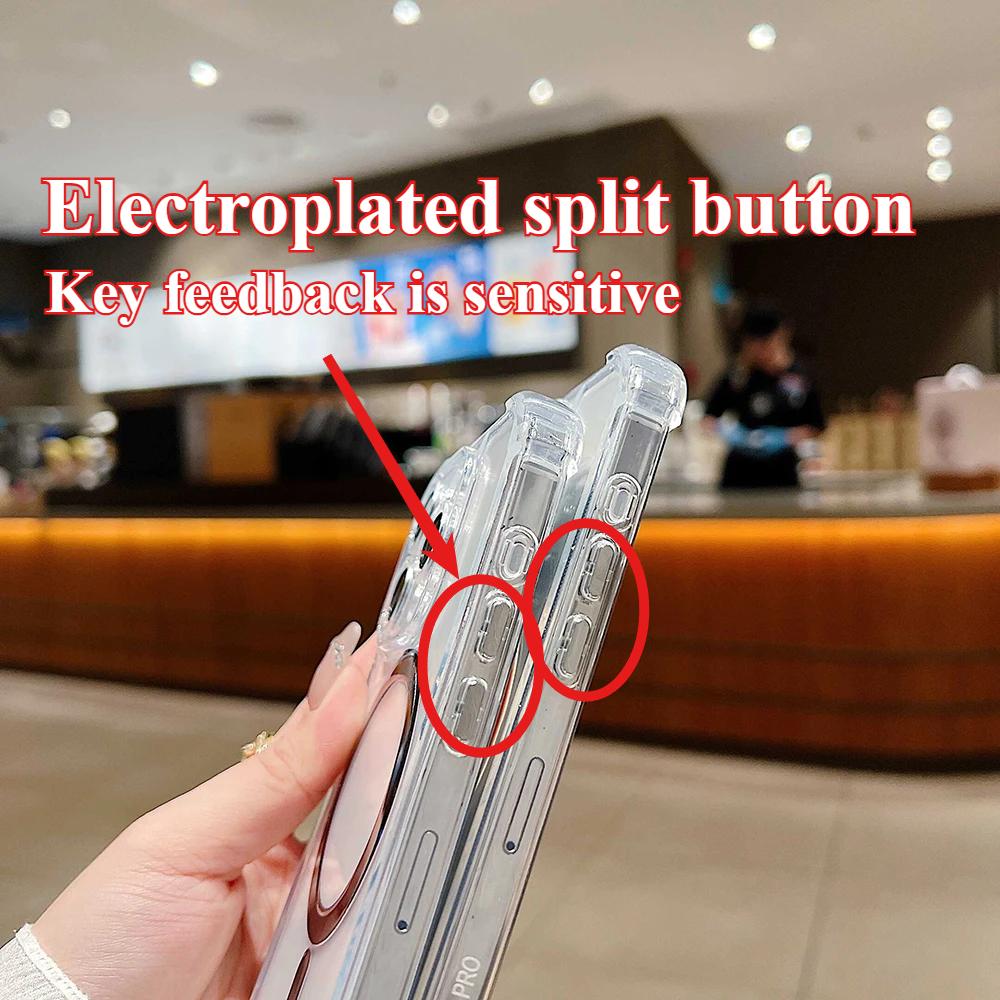 Strong Magnetic Magsafe Wireless Charging Transparent Case For iPhone 17Air 16 15 14 13 12 11 Pro Max Shockproof Silicone Clear Soft 7/8Plus XR Cover