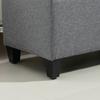 Bench, Upholstered Bench with Storage, Linen-Like Polyester, Rubberwood, 100 x 40 x 44 cm, Light Grey
