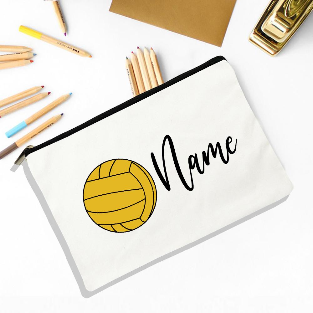 Personalised Football Pencil Bag Custom Name Pencil Case School Stationery Supplies Storage Bags Christmas Birthday Gift for Kid