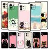 Cute Cartoon Black Cat Phone Case For Xiaomi Mi 17 15T 15 14 14T 13T 12T Pro 12 13 Lite 5G 11T Poco X6 X7 X5 Pro Soft Cover
