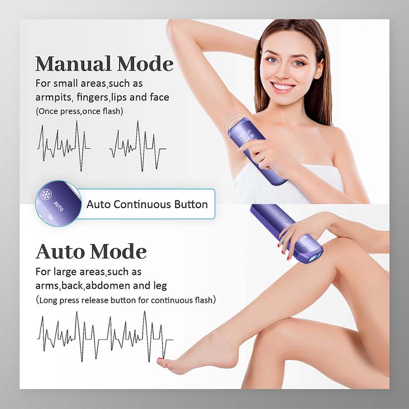 Rectangular Hand-held Hair Removal Device Ice Point Painless Hair Removal Device Portable Home Hair Removal Device