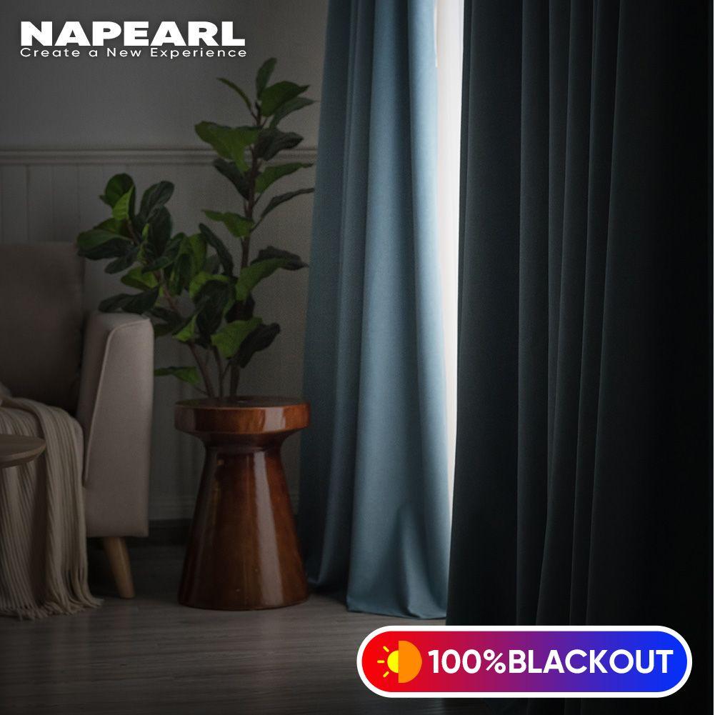 1PC NAPEARL 100% Blackout jednokolorowa pościel zasłona okienna do sypialni nowoczesny typ pierścienia zasłony zasłona do salonu do wystroju domu