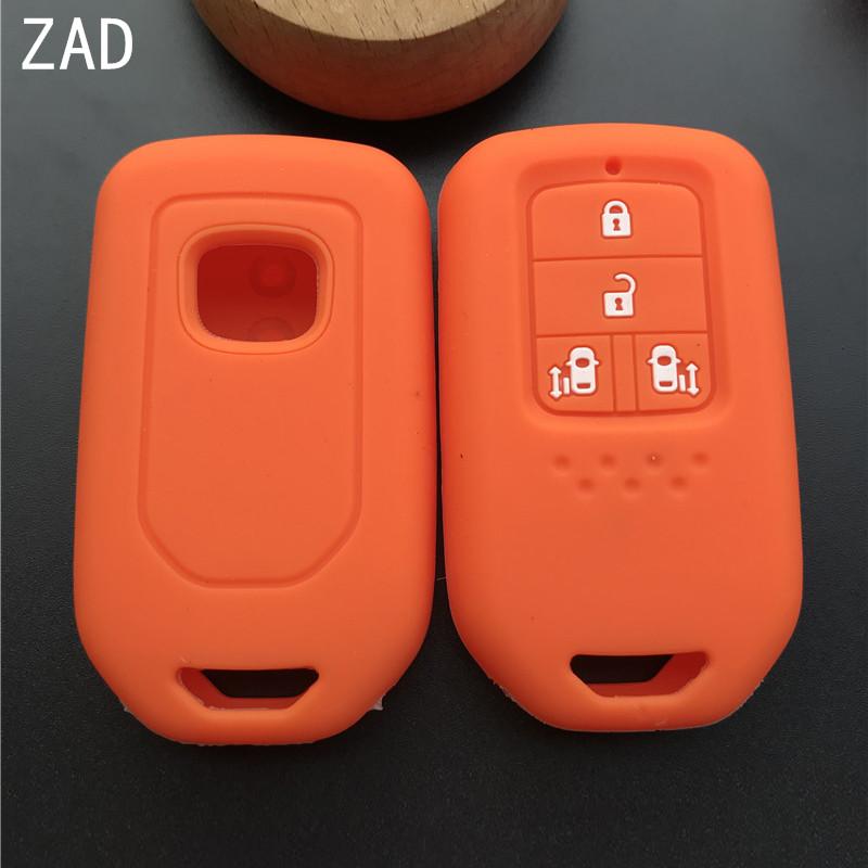 

ZAD Silicone Rubber car key fob cover case shell set sticker protect skin for HONDA STEPWGN Odyssey Freed Elysion MPV Remote key