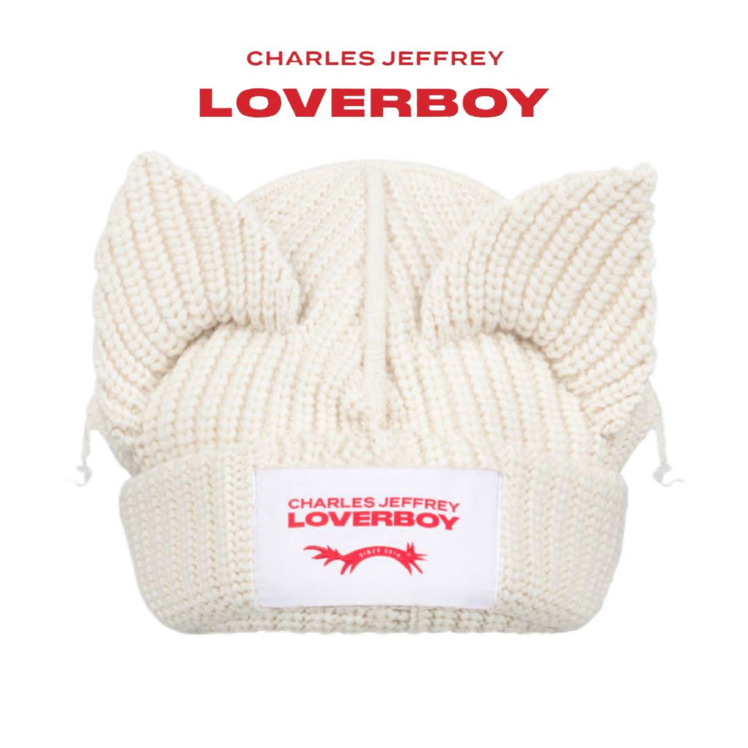 

[USED] Charles Jeffrey LOVERBOY Knit Hat, Cream, Unisex
