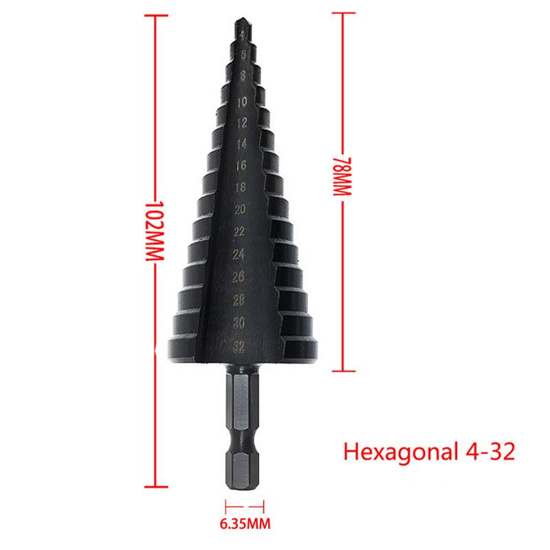 3pcs 3-12mm 4-12mm 4-20mm HSS Straight Groove Step Drill Bit Set Titanium Coated Wood Metal Hole Cutter Core Drill Bit Set