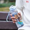 Sticlă de apă Capibara 750 ml Etanșă Drăguță Sticlă de băut cu pai și curea de transport pentru camping în aer liber, sport și fitness Fără BPA