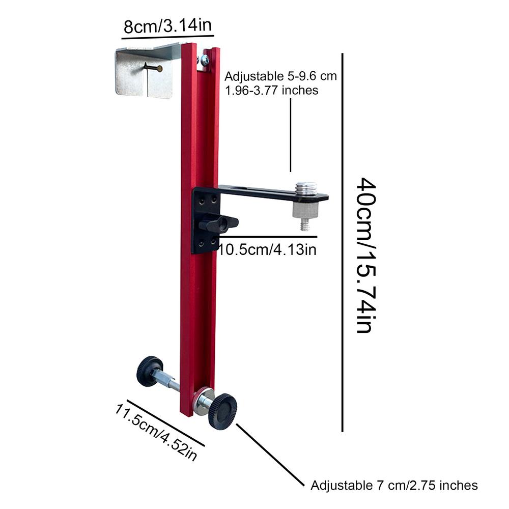 Wall Leveler Holder Wall Mount Adjustable Aluminum Alloy Level Holder Construction Supplies Stable Triangular Structure