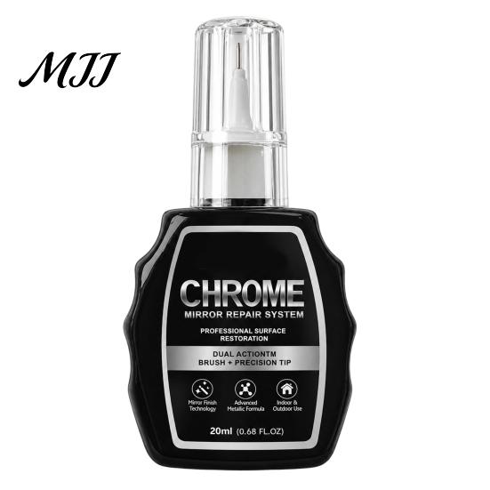 Chrome Finish Touch Up Repair Pen, Car Wheels Rims Paint Portable Marker Surfaces Restoration Tool for Automotive Trim Silver Scratch