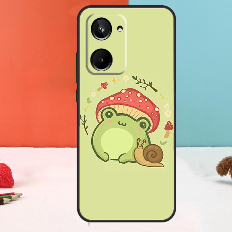 Cottagecore Frog Mushroom Aesthetic For Realme 15 14 10 11 12 13 Pro Plus C67 C65 C63 C61 C35 C55 C53 C51 C71 C75 GT7 Pro Case