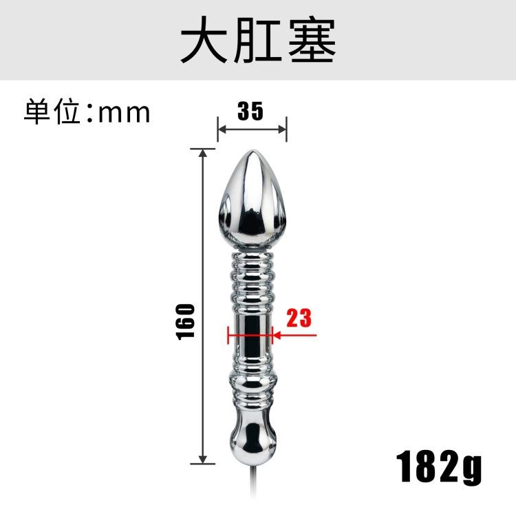 Metal Back Court Electric Shock Anal and Vaginal Plug Back Court Bolt Pulse Physiotherapy Adult Sexual Health Sex Toys