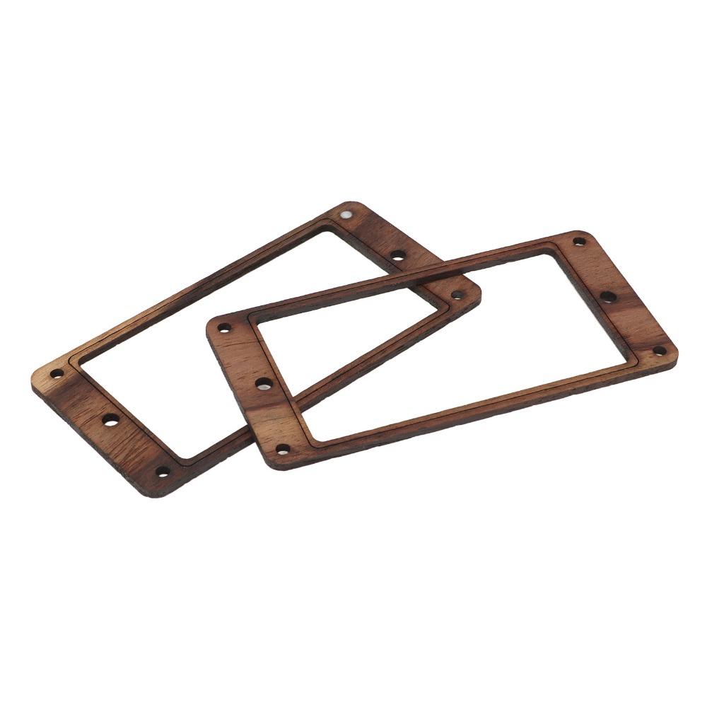 2PCS Wood Color Humbucker Pickup Frame Wood Double Coil Mounting Ring  For Guitarists And Luthiers
