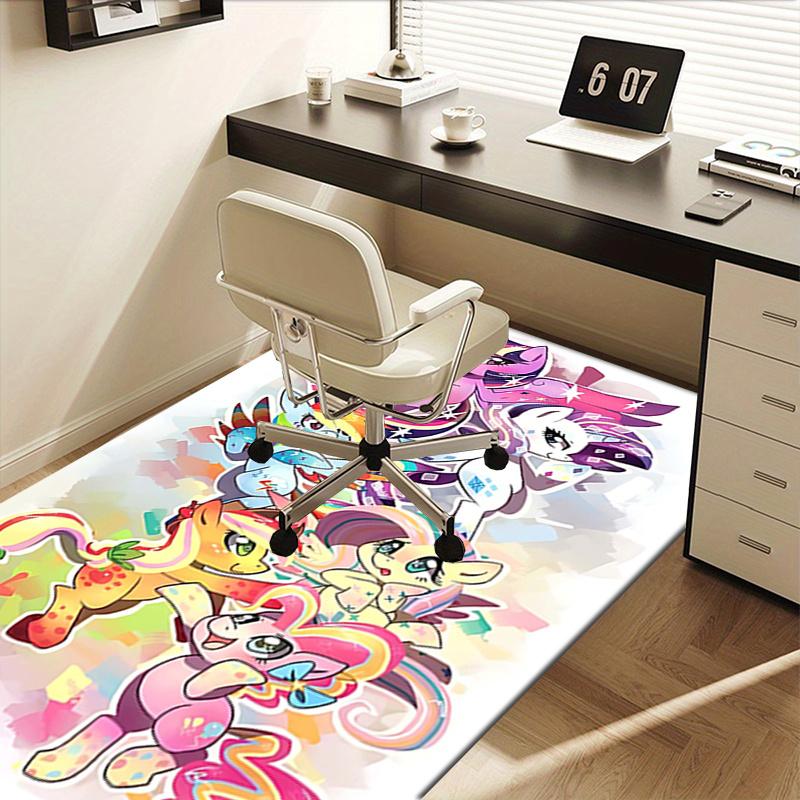 My Little Pony Chair Mat: Cute Cartoon Horse Rug for Home Decor, Office Carpet Gift