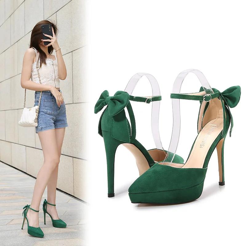 Fashion High Heels Women Party Shoes Elegant Ladies Super High Heels Brand Women Pumps Thin Heel 12cm Plus Size 42