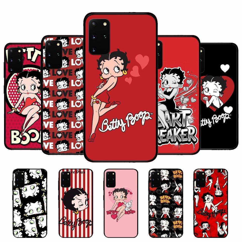 Animation B-Betty Boop Phone Case For Samsung S 24 Fe 25 Ultra Plus 20 Lite 21 30 22 23 24 22 Ultra 5G Fundas
