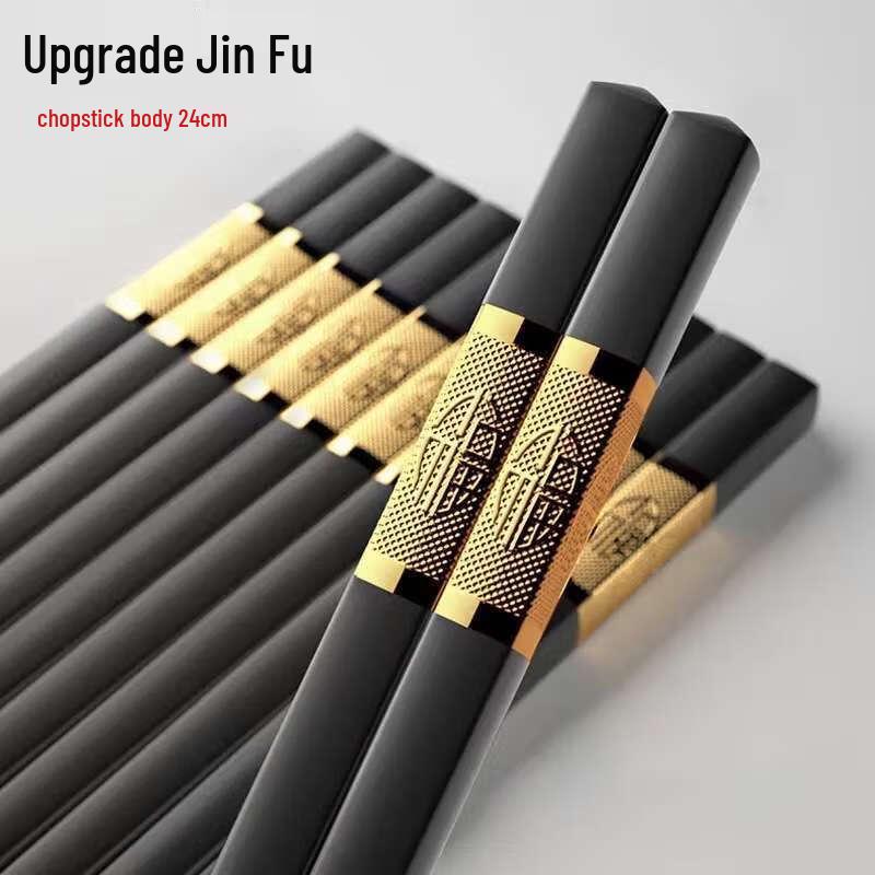 Durable Minimalist Alloy Chopsticks (10 Pairs)