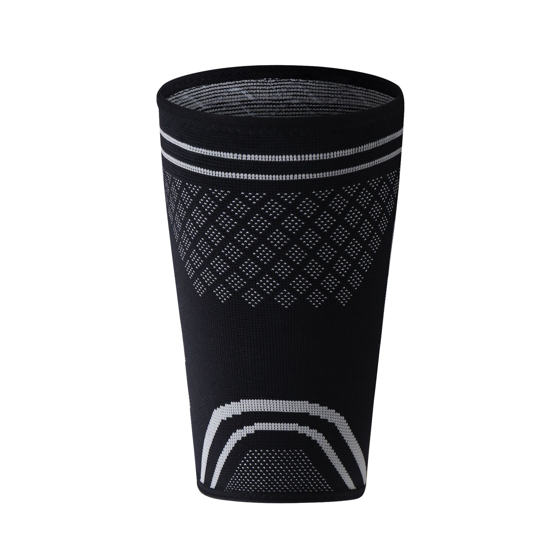 Sports Thigh Support Knitted Compression Sleeves Workout Breathable Non-slip Gear Outdoor Running Equestrian Leg Garter Guards S чёрный