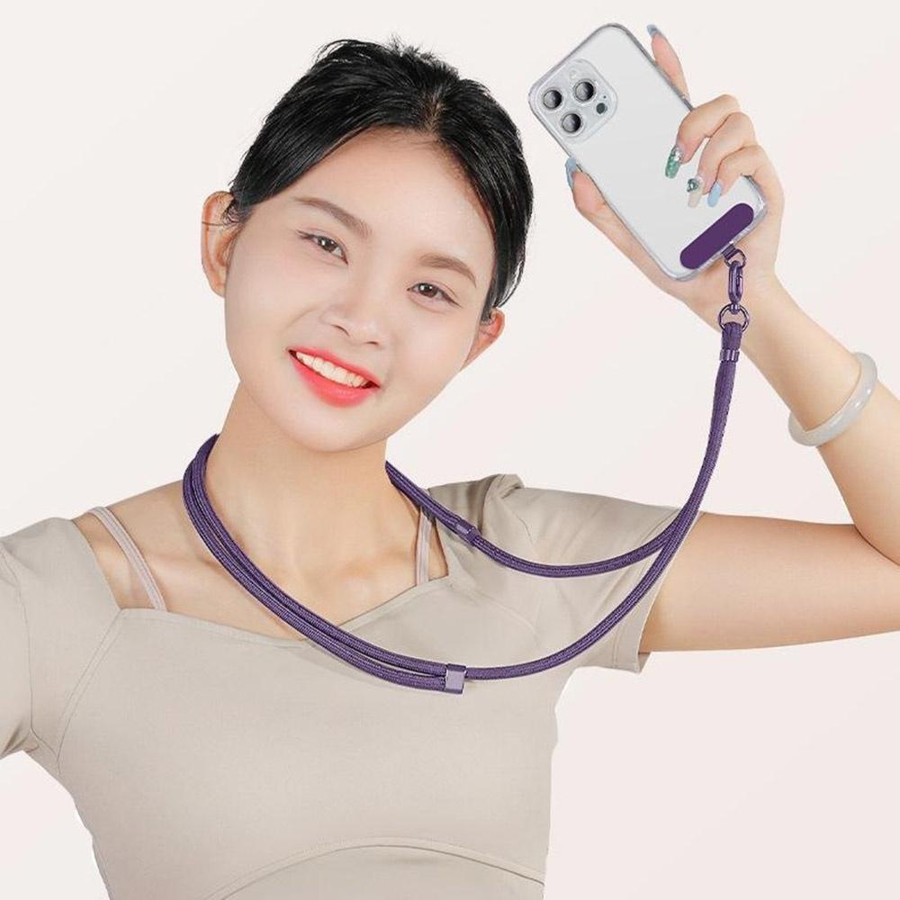 Verstellbares Umhängeband für Handy mit Metalllasche, Anti-Verlust, Sturzschutz