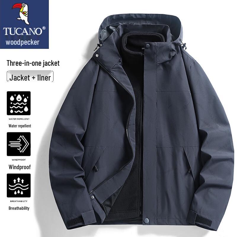 

TUCANO Men s 3-in-1 Thickened Autumn/Winter Jacket 4XL