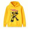 Kids Boys Girls Casual Pullover Hoodie, Cool Cartoon Mecha Robot Pattern Long Sleeve Hooded Sweatshirt, Comfortable Loose Top For Daily Wear And Outdo