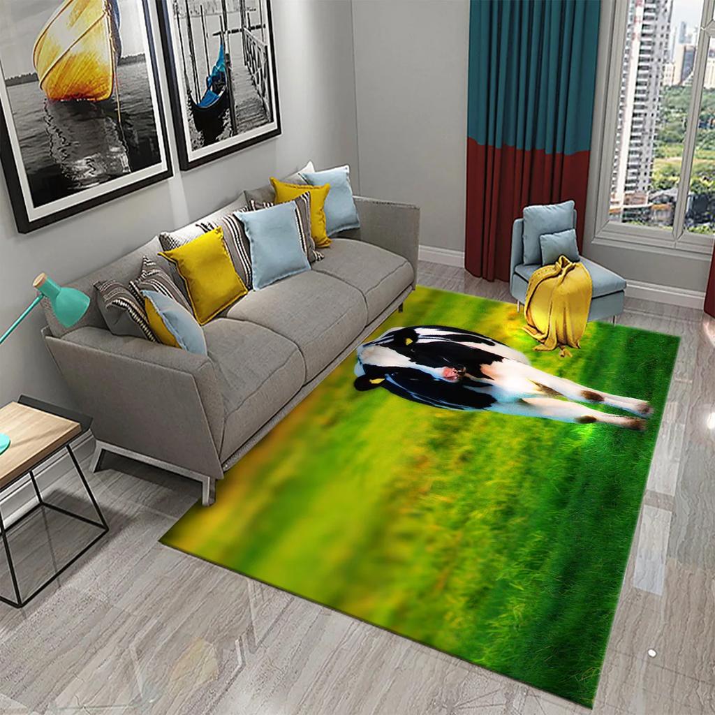 Dairy Cow Carpet Farm Animal Fresh Milk Rug Bathroom Kitchen Non-Slip Doormat Entrance Door Mat Living Room Bedroom Decor Carpet