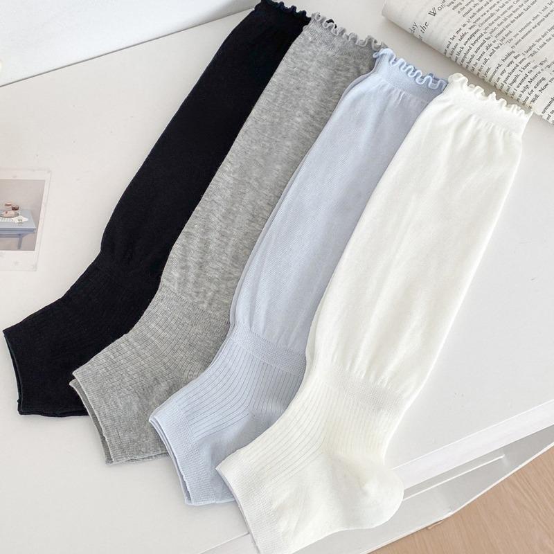 1-2pairs New Korean Sweet Ballet Style Long Stocking Women's Lace Pile Socks Academy Style Versatile Half Foot Socks