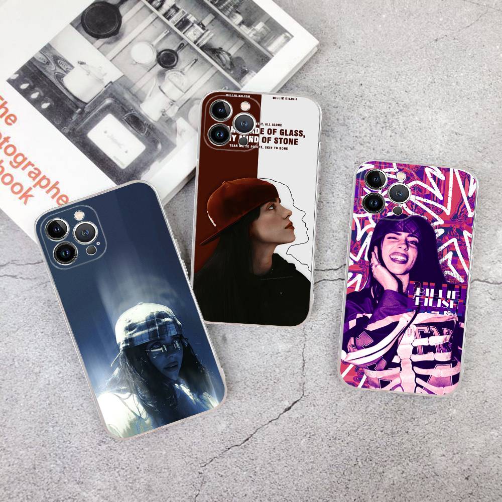 B-Billie E-Eilishes Phone Case for iPhone 17 16 15 14 13 12 11 Pro Max Plus Soft Cover Personalized DIY