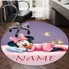 Personalized M-Minnie Round Chair Office Rug - Perfect for Mat, Office Chair & More - Ideal Gift for Birthdays and Holidays
