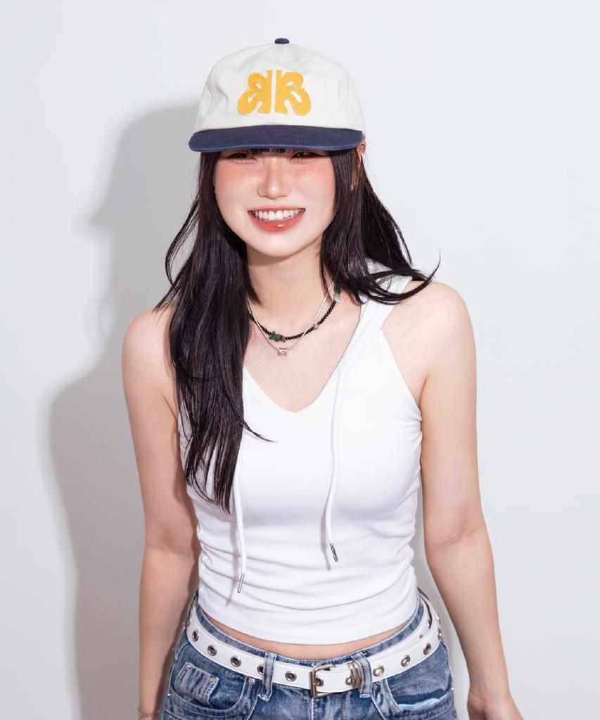 Pimadajiwin Bbi Collabo Applique Camp Cap [Ivory/Navy]