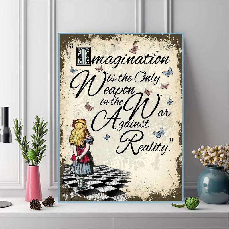 Alice Wonderland Moon.94 100% Round Full Drill 5D DIY Diamond Painting Embroidery Cross Stitch Rhinestone Décor