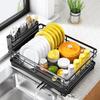 Single Layer Kitchen Dish and Bowl Organizer Rack