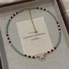 Natural Turquoise Pearl Strand Necklace for Women - Luxurious and Sophisticated Turquoise Collar Chain - Freshwater Pearl Necklace