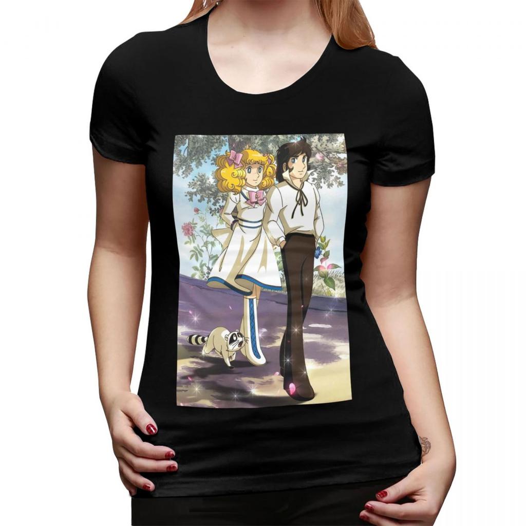 Candy Candy Anime TShirt for Women Crew Neck Streetwear T Shirts Womens Short Sleeve Summer Clothes Tops