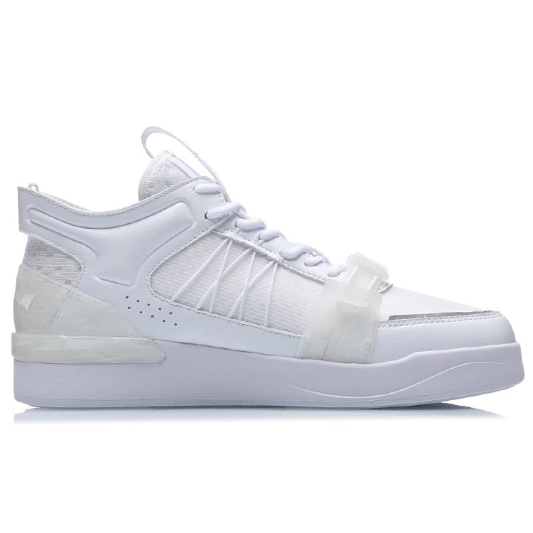 Li Ning CF Tracing Houcheng Smoke Cloud Slip Resistant, Abrasion Resistant, Lightweight Mid top Skateboard Shoes Men's AGCR167-1