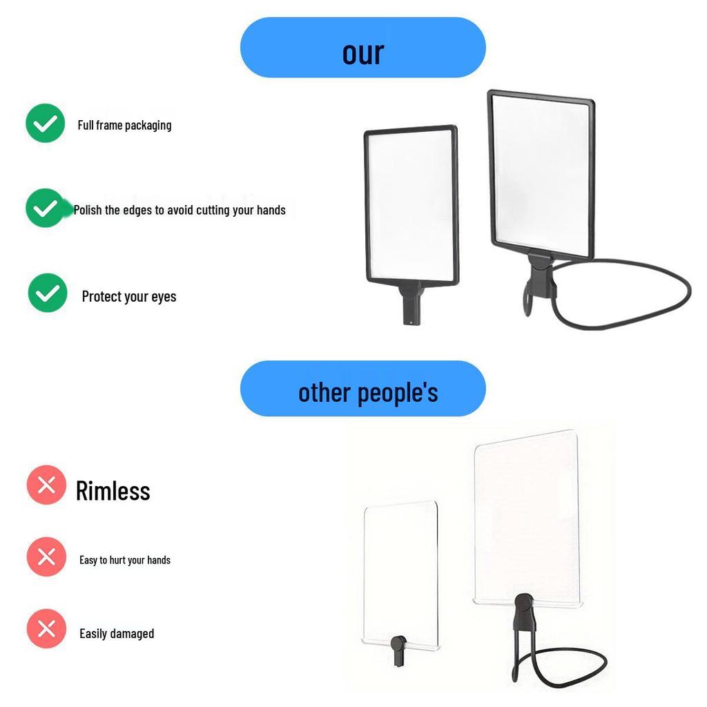 Lupa Recarregável de Alta Definição para Pendurar no Pescoço com Luz para Leitura de Idosos