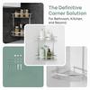 Two Layer Corner Shower Shelf Silver Bathroom Corner Shelf  Bathroom Kitchen Shower