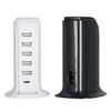 5V4A 20W Smart 6 In 1 USB Multi Port Charger Compatible Different IOS/Android Devices  Portable MINI Charger Station