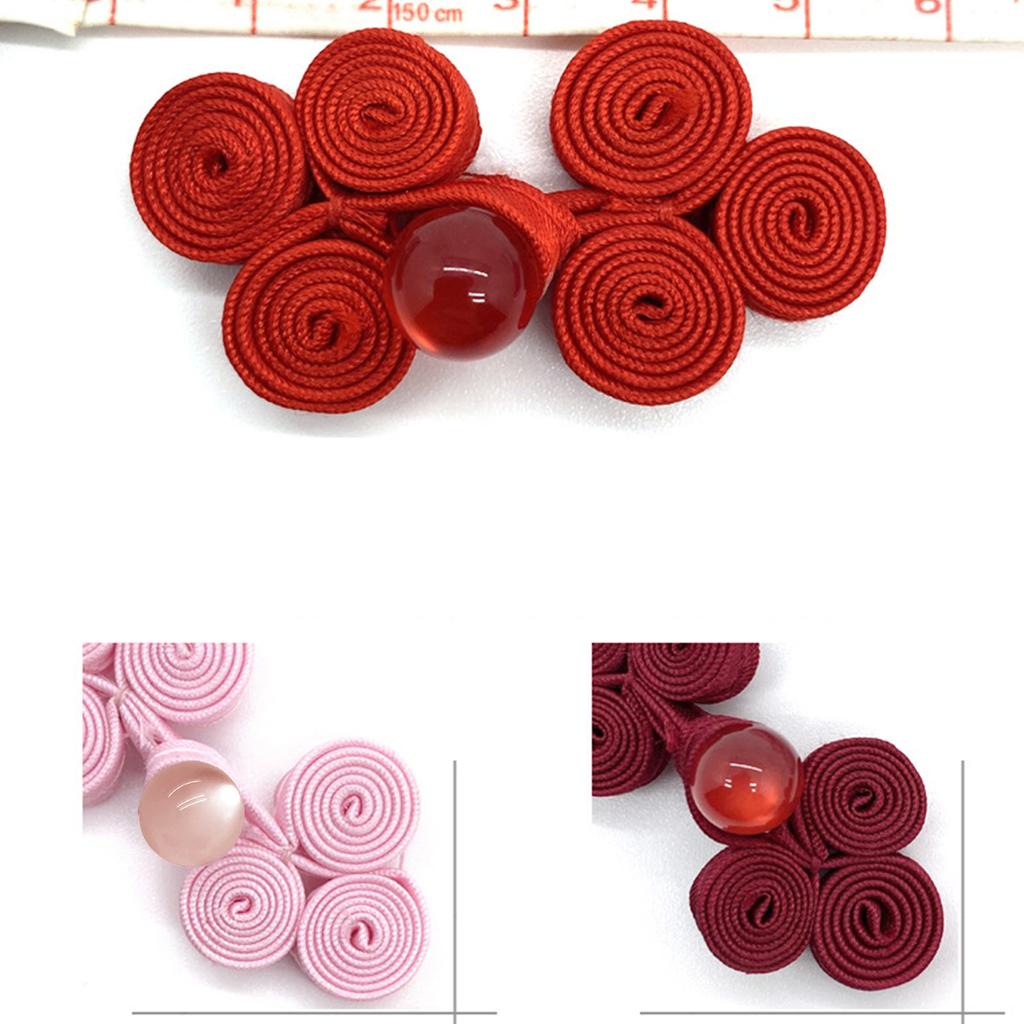 Handmade Three Rounds Sewing Button Cheongsam Buttons Exquisite Craftsmanship for Fashion Enthusiasts of All Ages