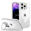 Transparent Bumper Magnetic Case For iPhone 17 17Air 16 15 14 Plus 13 12 Pro Max Magsafe Wireless Charge Metal Lens Holder Cover