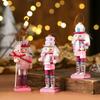 Cross-border Nutcracker Christmas Ornament - Wooden Small Gift for Window or Desktop Decorations