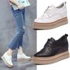 Spring New Genuine Leather Platform Height Increasing Insole Leisure Platform Women's Shoes