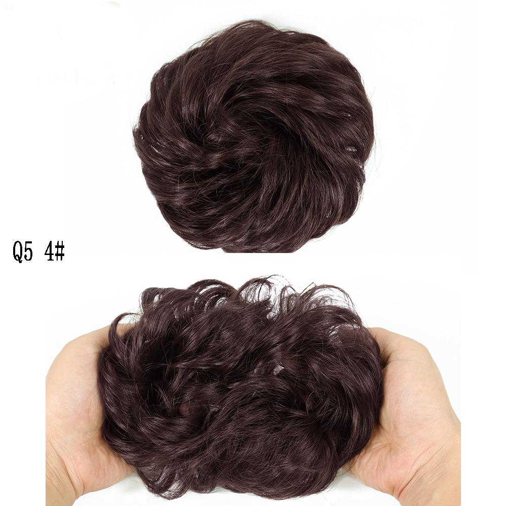 LISI HAIR Synthetic Curly Scrunchie Chignon with Elastic Rubber Band Messy Bun Ponytails Extension for Women