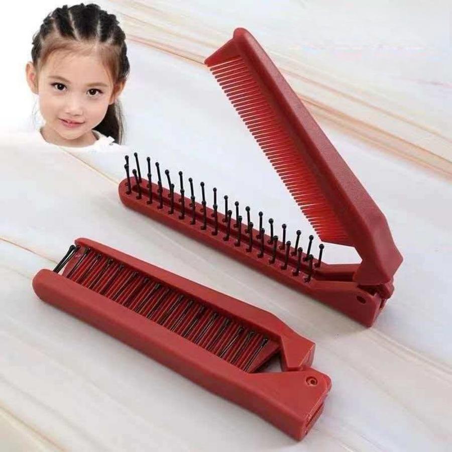 Portable Foldable Travel Comb, Anti-static Double-sided Styling Comb, School and Vacation Portable Hair Care Comb