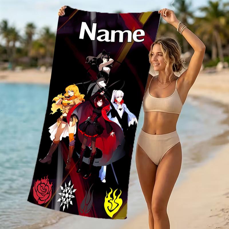 Customizable Personalized Beach Towels RWBY Volume Themed designs.Suitable for the Beach, Yoga, Sports;ideal As Beach Accessories