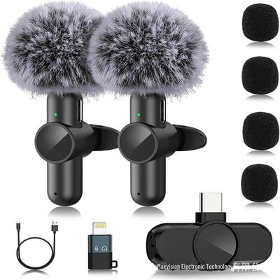 Bezdrátový mikrofon K3 Dual Lavalier s 2,4G redukcí šumu pro nahrávání videa a živé vysílání