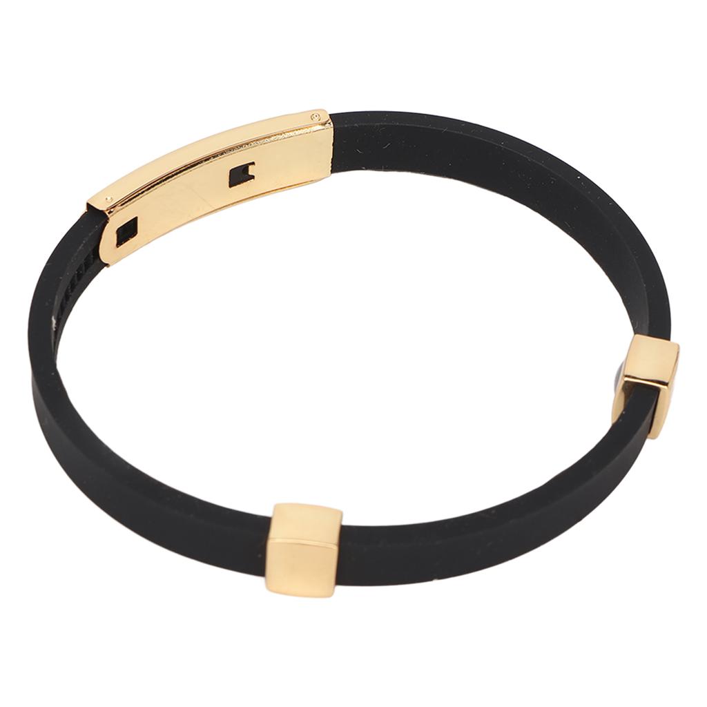 Silikonarmband Statisk förebyggande Handledsremmar Band Eliminera Kroppsstatisk Armband Guld och Svart
