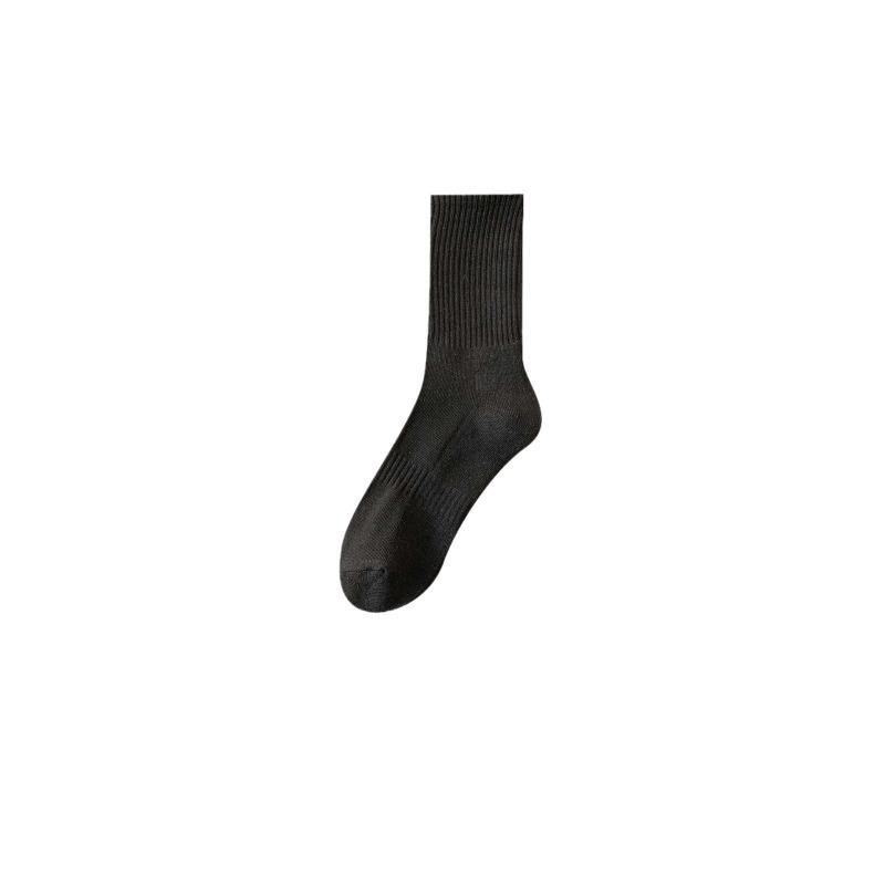Men's Autumn and Winter Plus Velvet and Thick Hair Ring Warm Sports Solid Color Socks