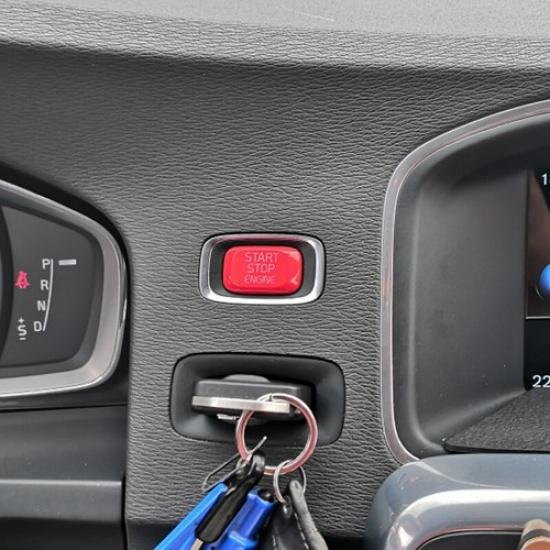 Gloss Red for For Volvo V40 V50 V60 V70 Car Engine Start Button Cover TH
