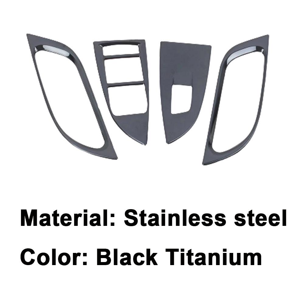 For Chevrolet Cruze Sedan 2017 2018    Door Armrest Window Glass Lift Switch Button Panel Cover Trim Frame 4pcs