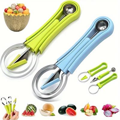 Multi-Functional Banana Slicer Creative Fruit Platter DIY Kitchen Gadgets Fruit Tool Melon Baller Cutter Melon Baller Scoop Set