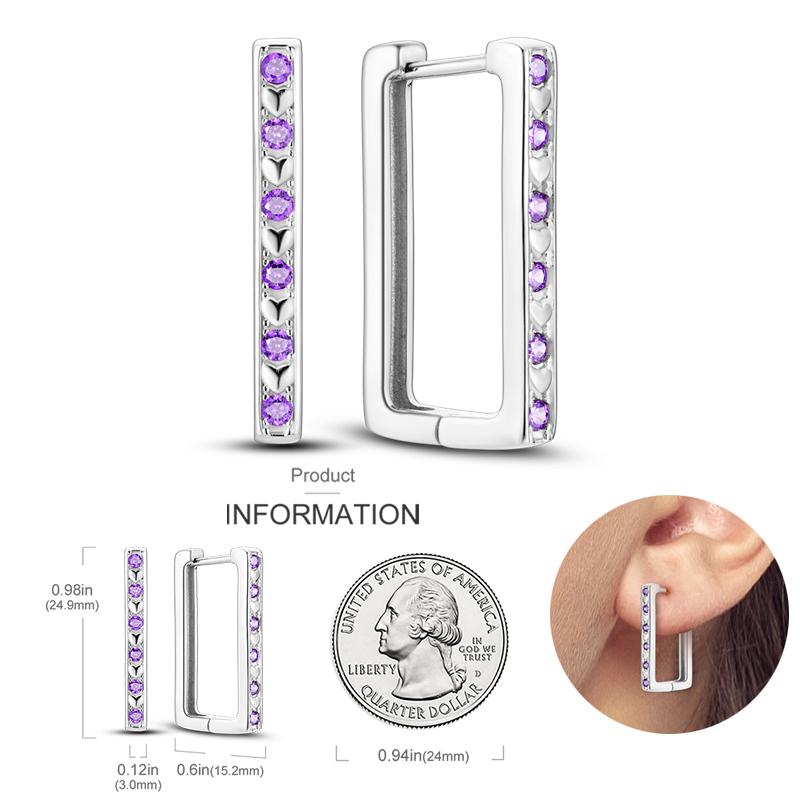 2023 925 Silber Leuchtende Muschel Ohrringe für Damen Pavé CZ Herzform Stern Mond Creolen Verlobung Hochzeitsschmuck